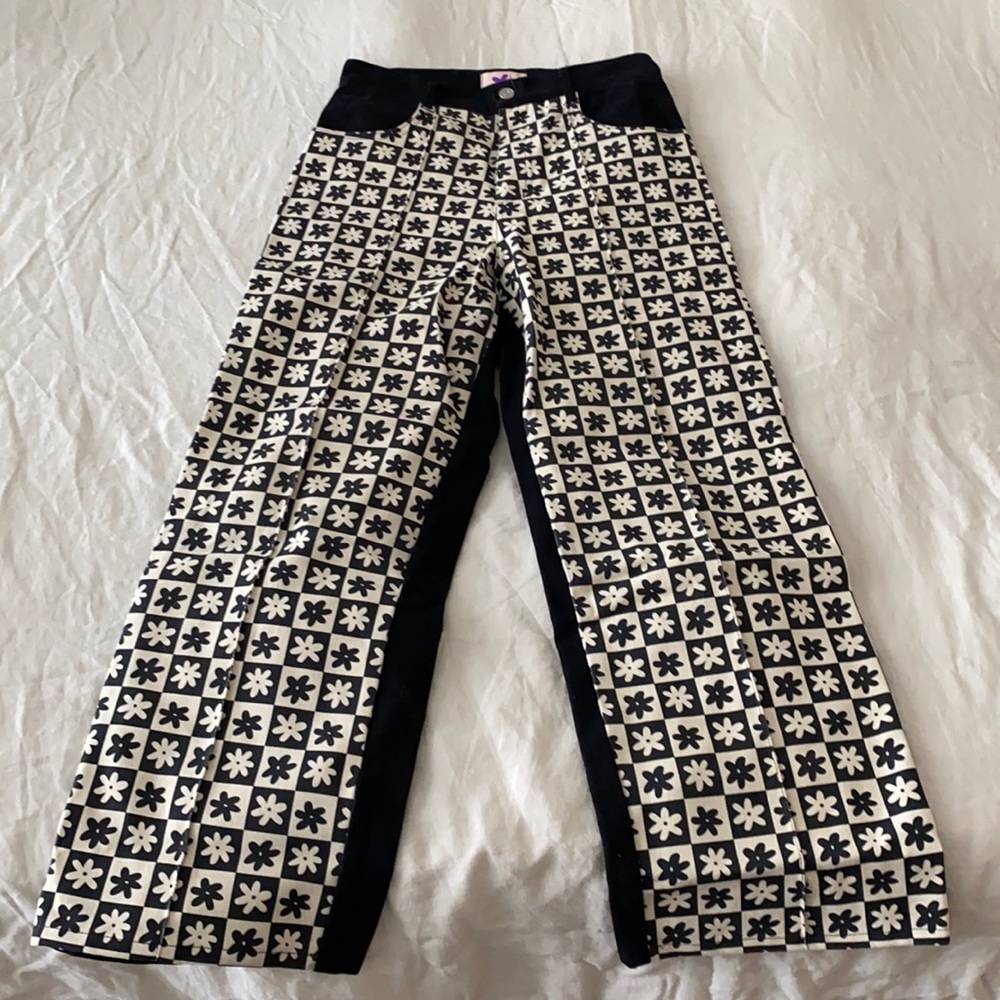 Lisa Says Gah Robyn Jean Black Daisy Check Size 28